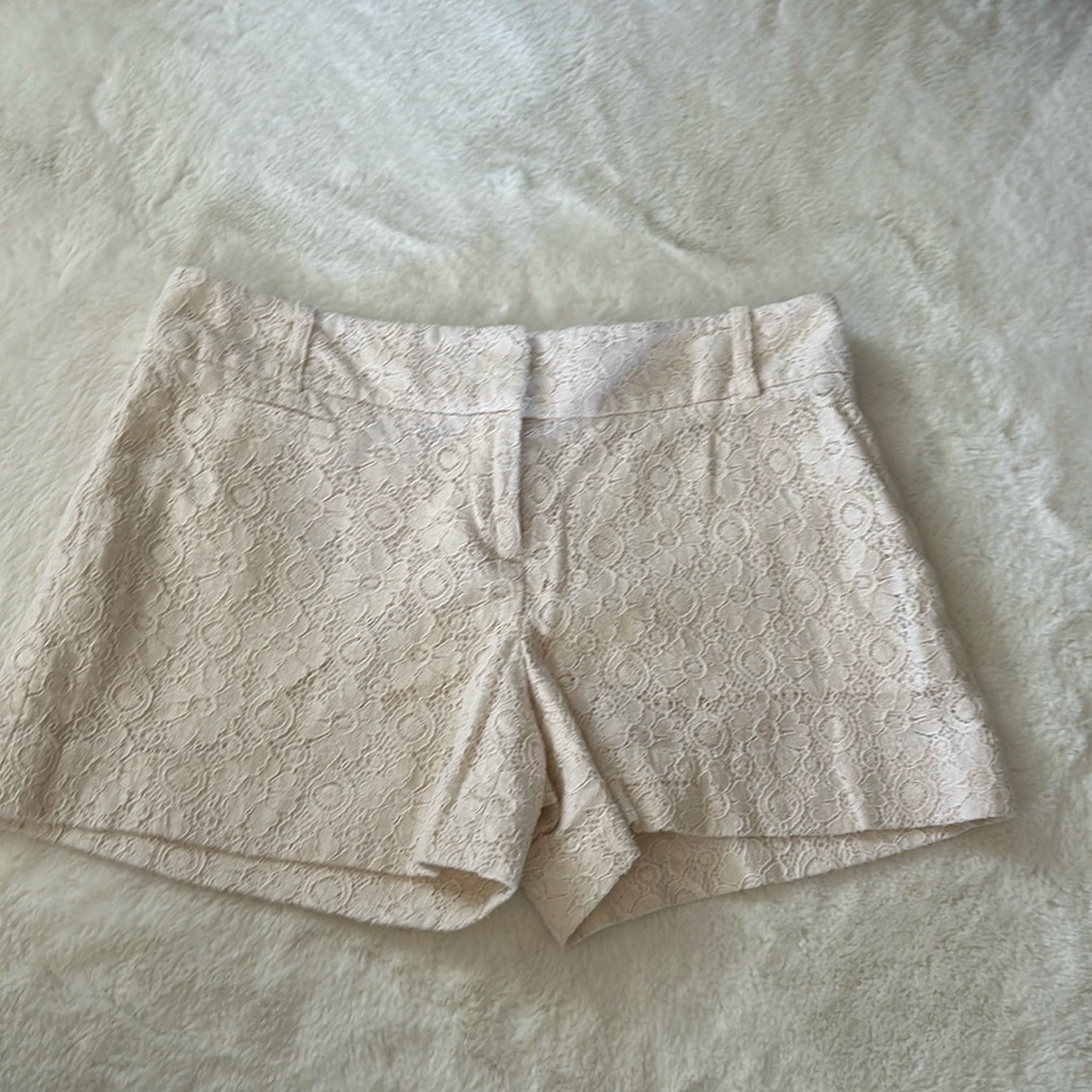 LOFT cream lace shorts